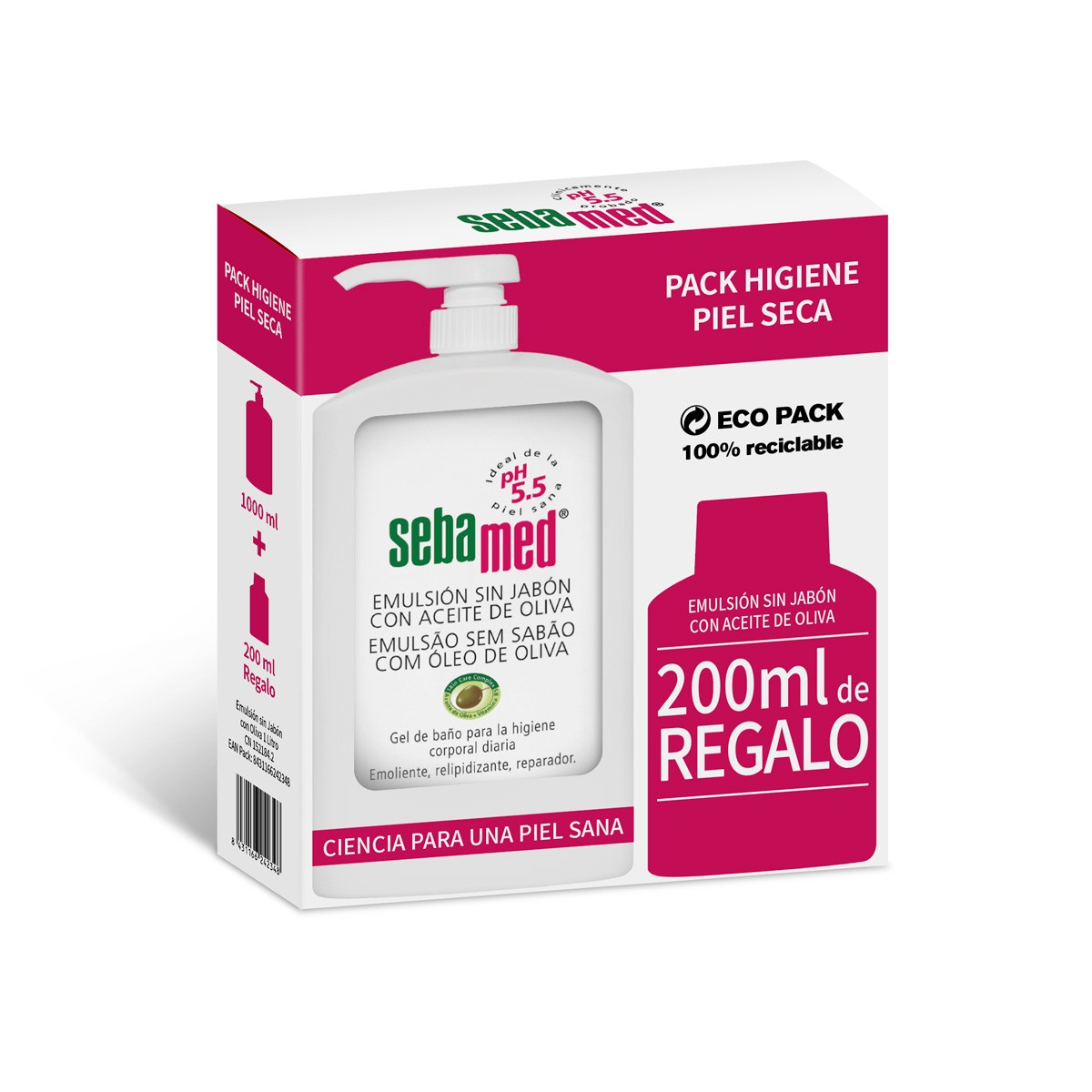 Imagen de Sebamed Emulsion S/Jabon Oliva 1LTR+200ml