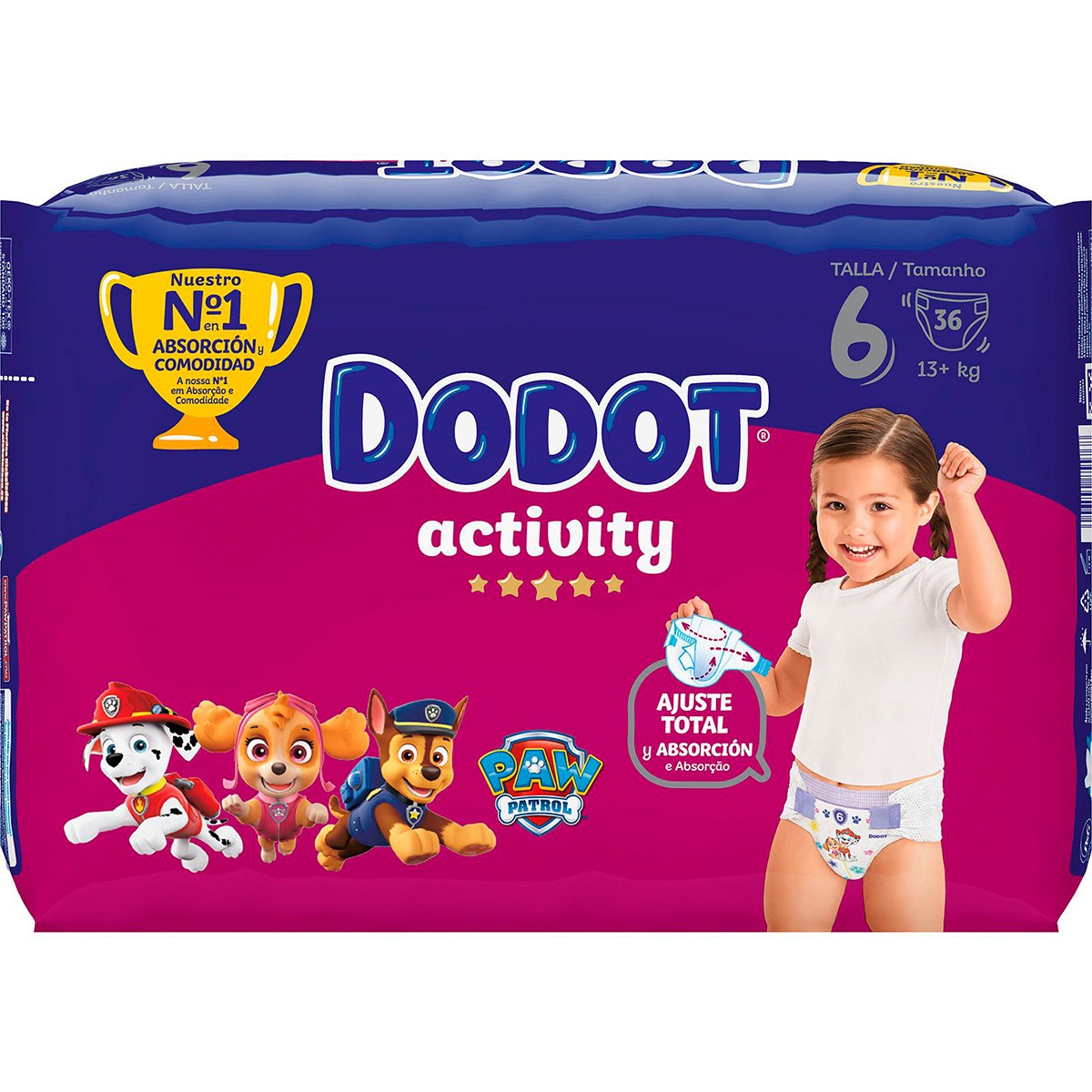 Imagen de Dodot Activity pañales bebé Talla 6 (+14 Kg) 36u