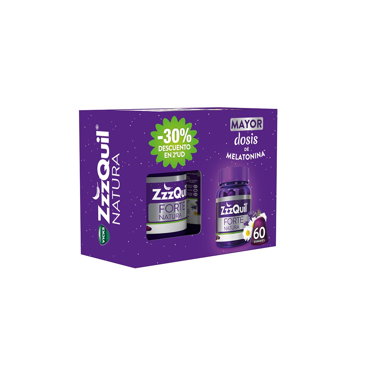 Imagen de Zzzquil forte 60 gummies pack 2ª 30%