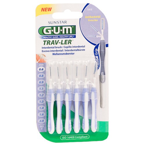 Imagen de GUM CEPILLO INTERDENTAL TRAVLER 1312 0,6