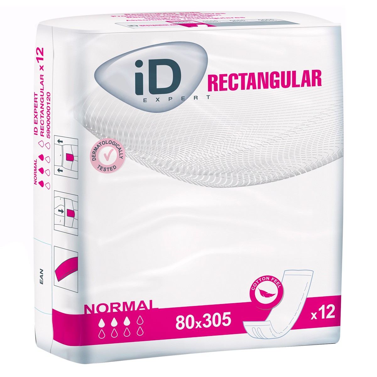 Imagen de ID Expert Rectangular compresas normal 30,5x8cm 12u