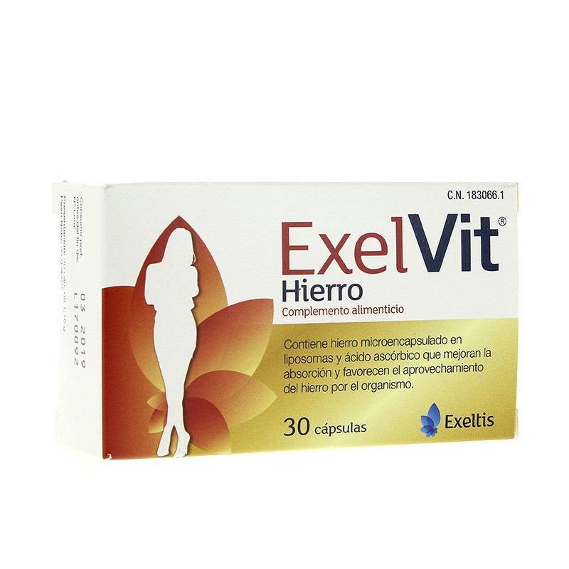 Imagen de EXELVIT HIERRO 30 CAPSULAS