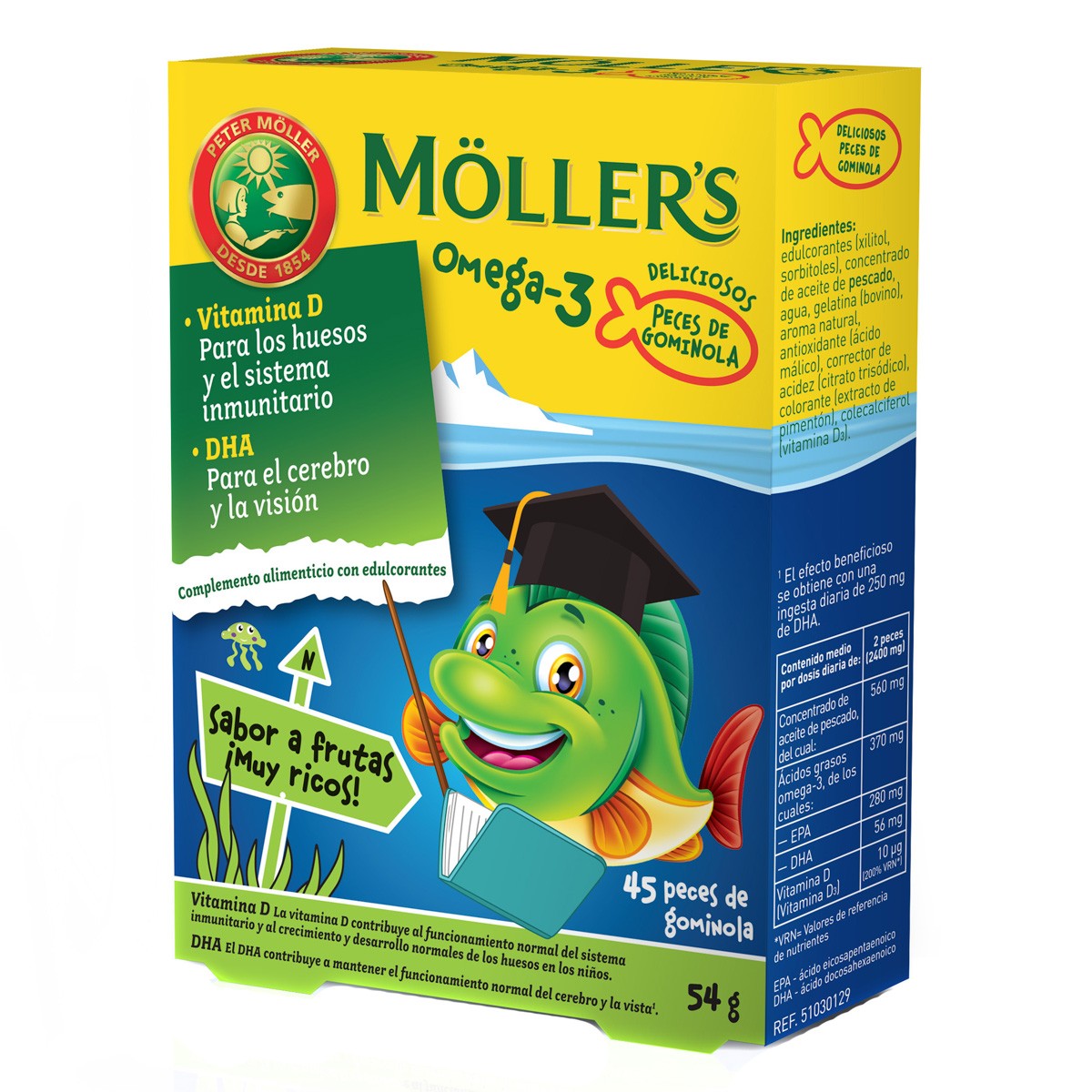 Imagen de Moller`s Omega 3 45 peces de gominola