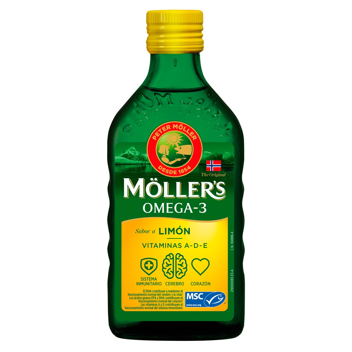 Imagen de Moller's aceite higado bacalao lim 250ml