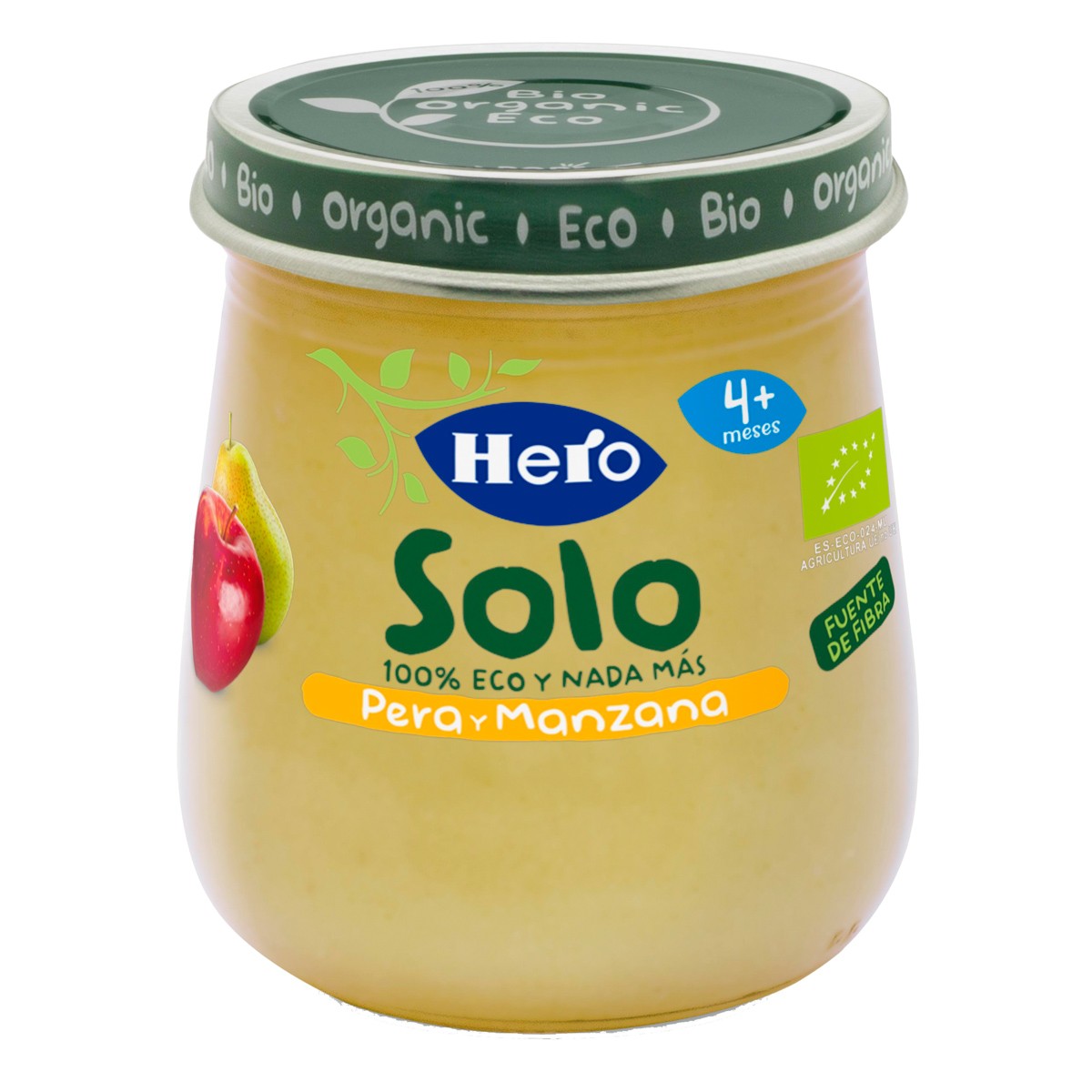 Imagen de Hero Baby Solo ecológico pera manzana 120g