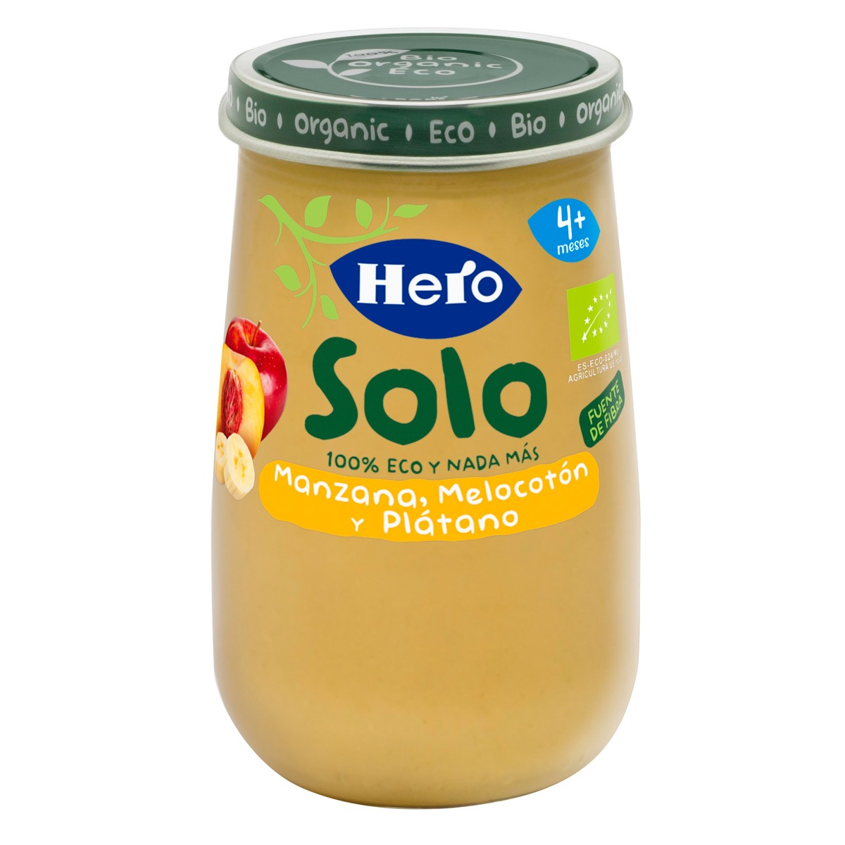 Imagen de Hero tarrito eco manzana, melocotón y plátano 190g