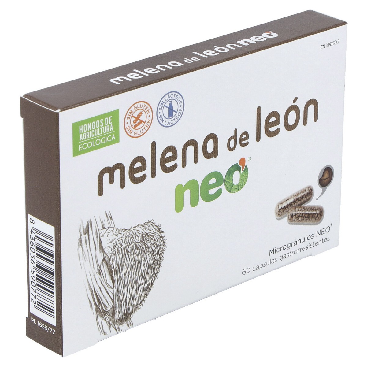 Imagen de Neovital Health Neo Melena de León suplemento para beneficiar al sistema digestivo y nervios 60 cápsulas