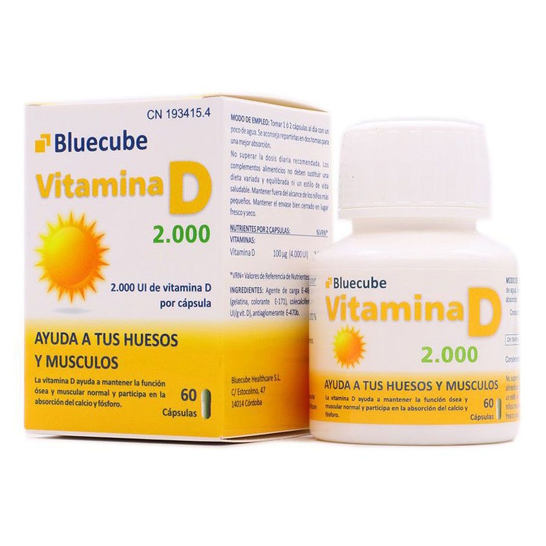 Imagen de Bluecube Healthcare suplemento de vitamina D Bluecube en cápsulas