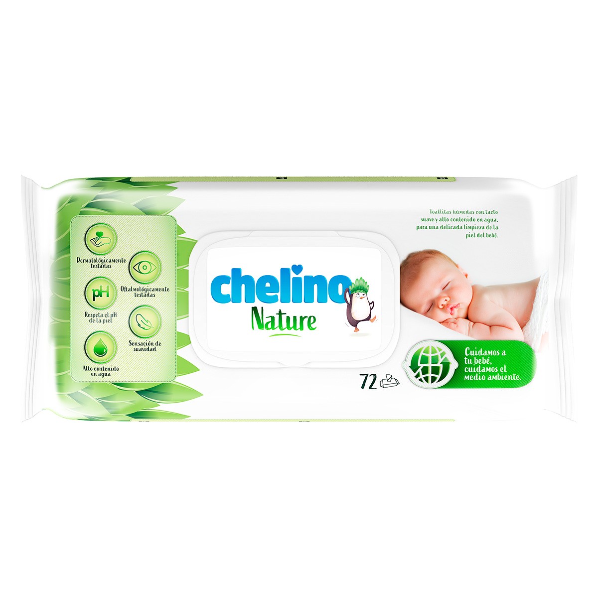 Imagen de Chelino nature toallitas infantil 72 und