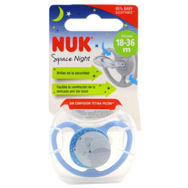 Imagen de Nuk chupete Space Night silicona 18-36 meses