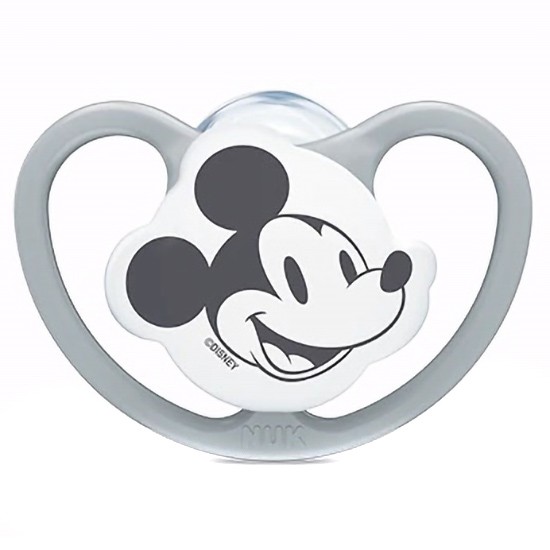 Imagen de Nuk chupete Space Mickey silicona gris 0-6 meses