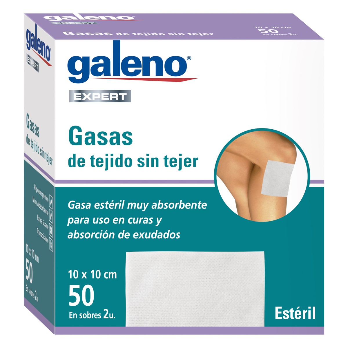 Imagen de Galeno Expert gasas tejido sin tejer 50u